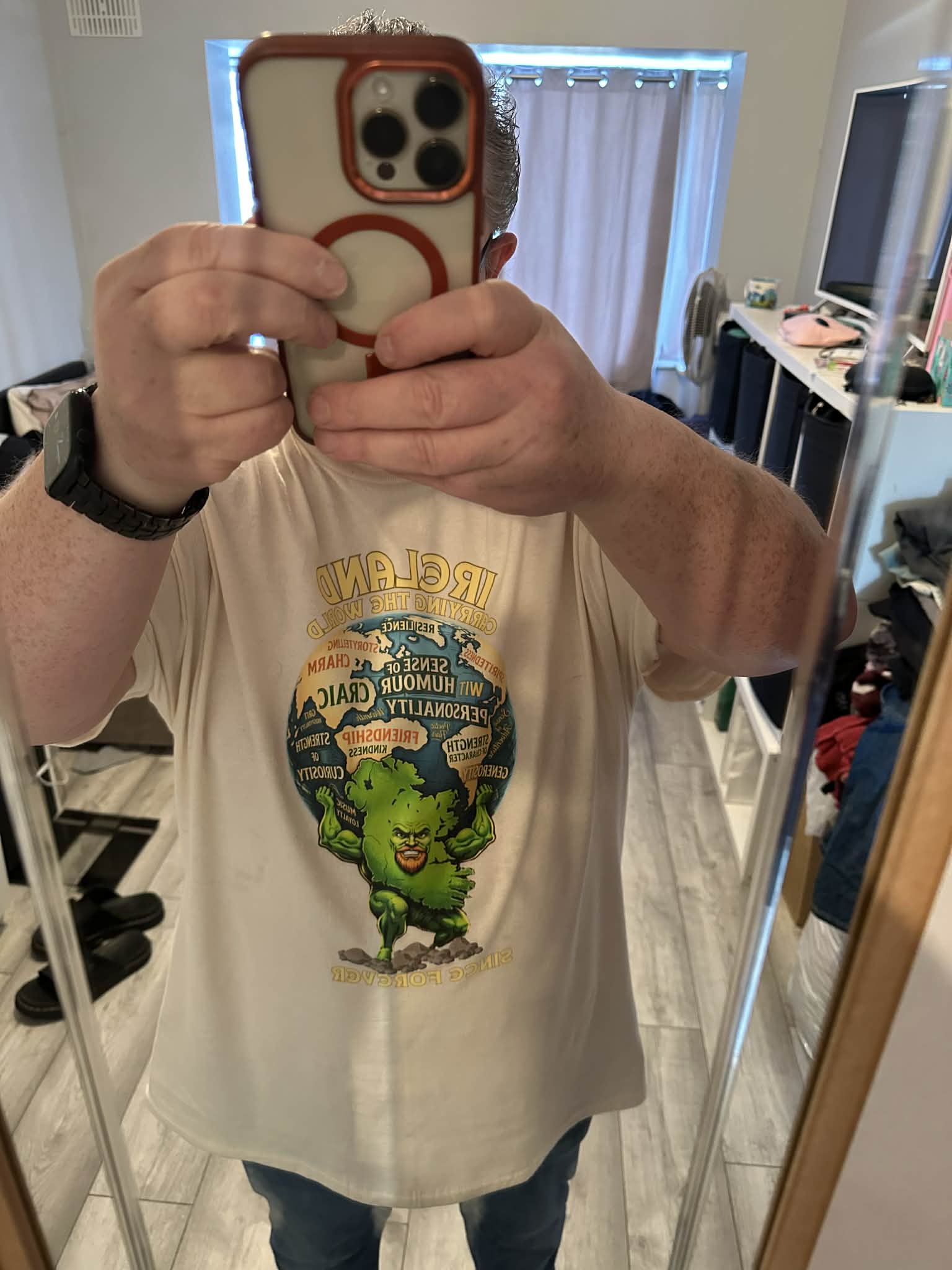 Steve wearing a Gaelic Generations T-shirt