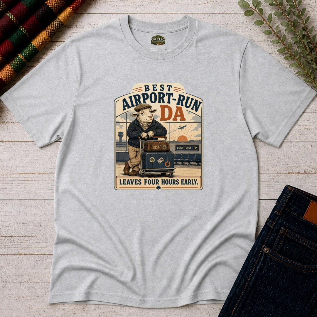 Best Airport-Run Da T-Shirt | Tee for Fathers - Image 5