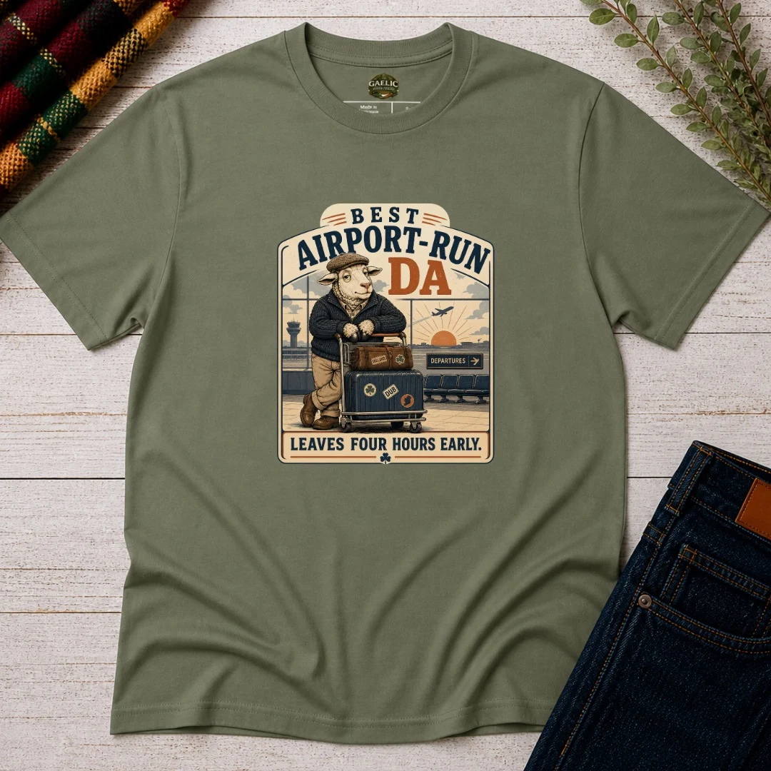 Best Airport-Run Da T-Shirt | Tee for Fathers - Image 8