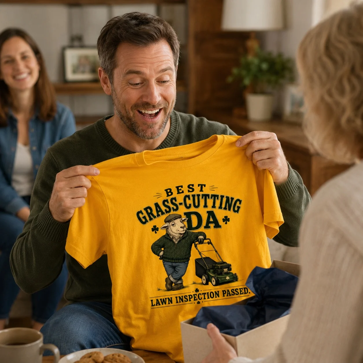 Best Grass-Cutting Da T-Shirt | Lawn Inspection Passed - Image 7