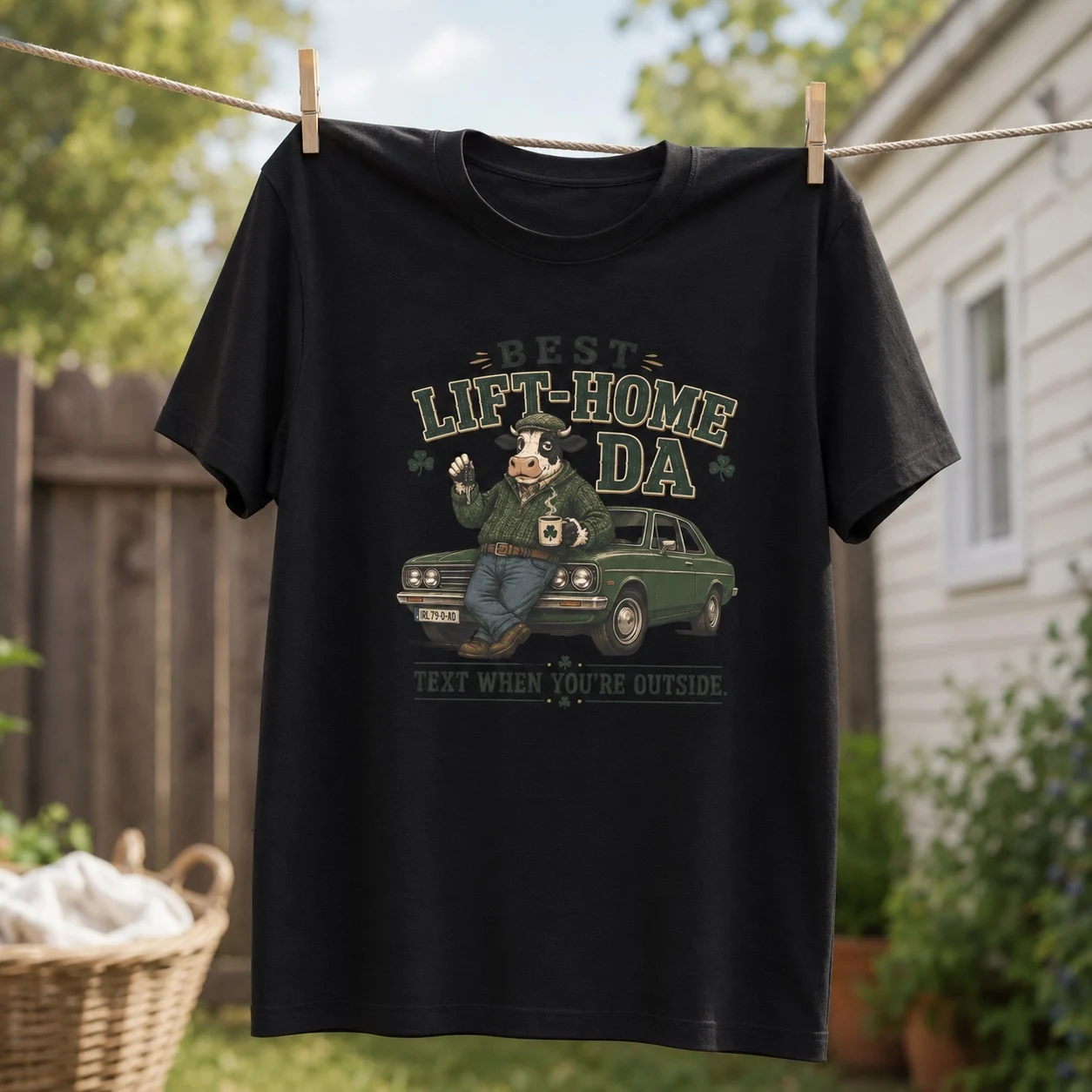 Best Lift-Home Da T-Shirt | Text When You're Outside - Image 4