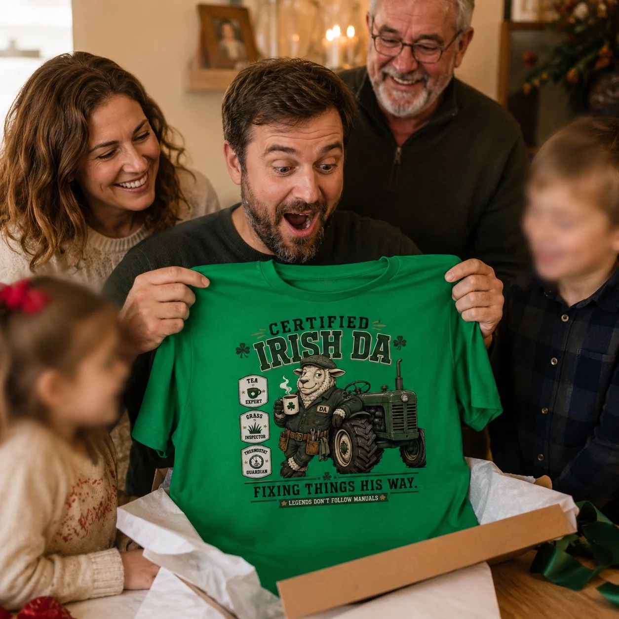 Certified Irish Da T-Shirt | Fixing Things His Way - Image 4
