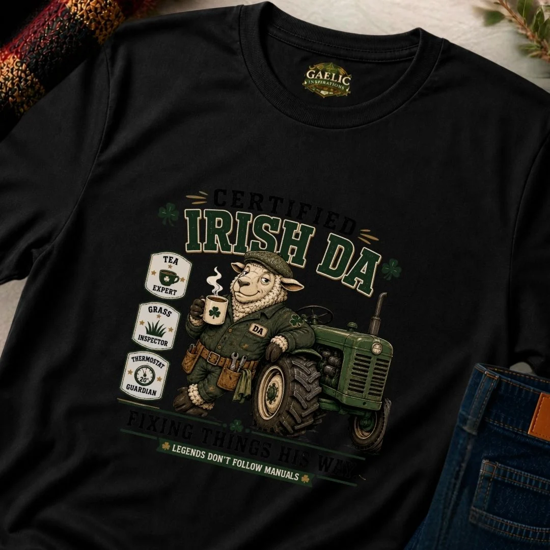 Certified Irish Da T-Shirt | Fixing Things His Way - Image 6