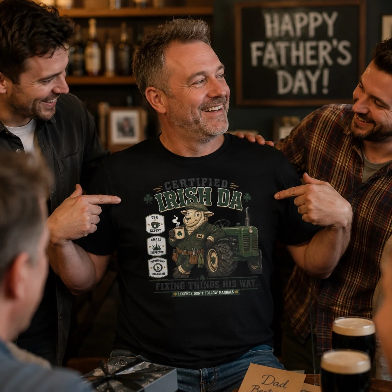 Certified Irish Da T-Shirt | Fixing Things His Way - Image 7