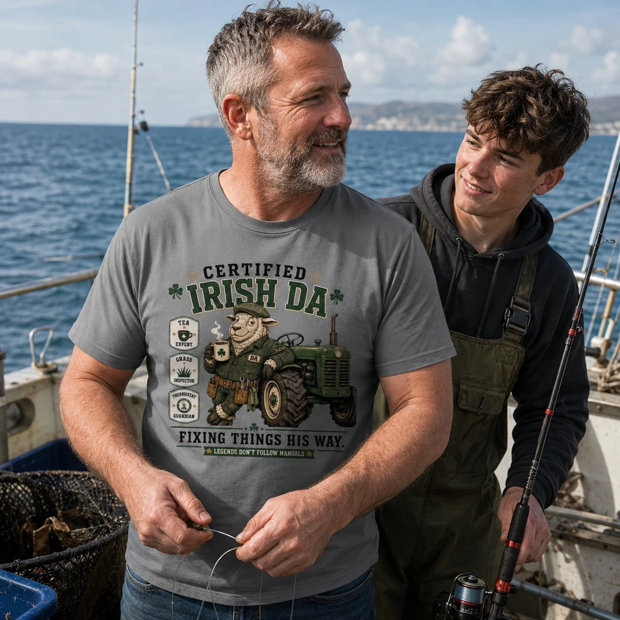 Certified Irish Da T-Shirt | Fixing Things His Way - Image 10