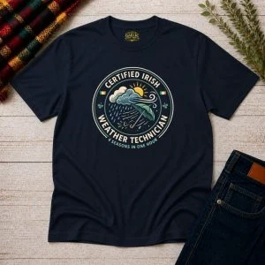Certified Weather Technician Funny Irish T-Shirt