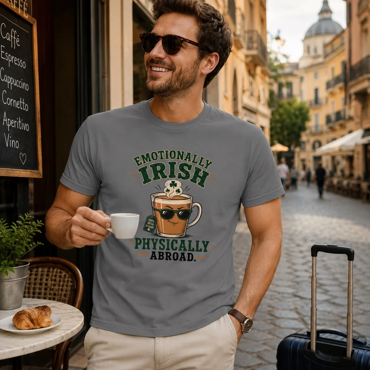 Emotionally Irish, Physically Abroad T-Shirt - Image 4