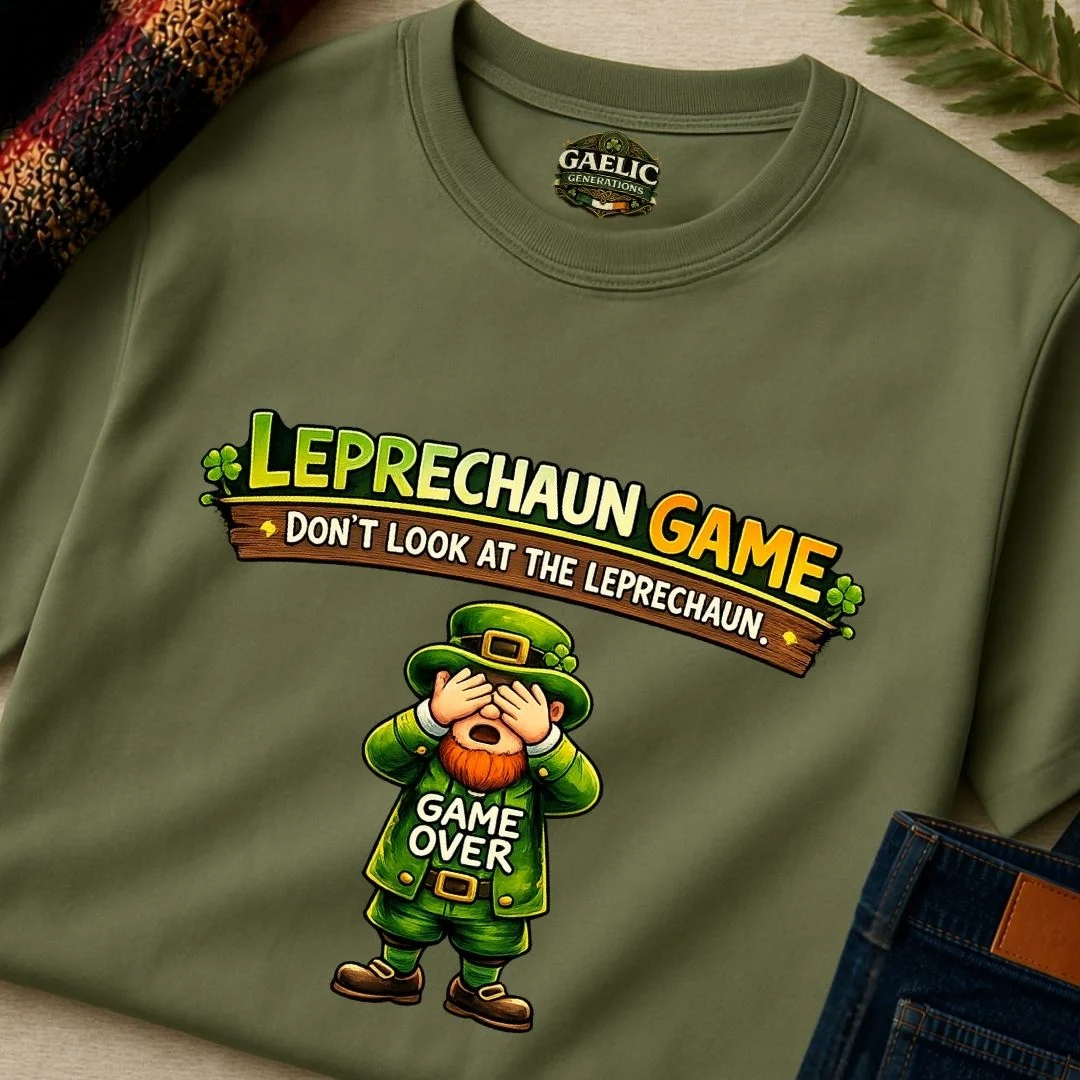 Leprechaun Game Fun Graphic T-Shirt - Image 3