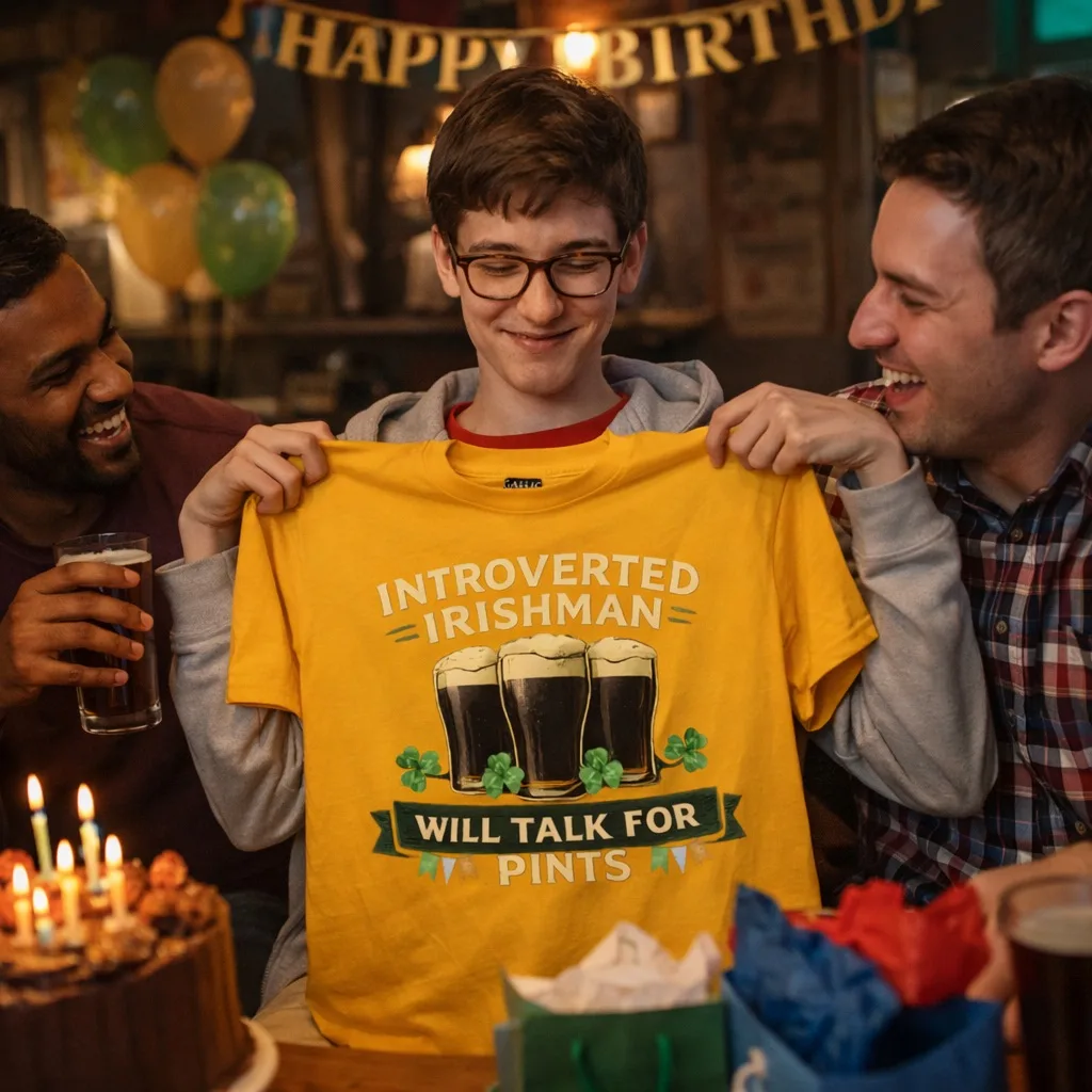 Introverted Irishman T-Shirt | Will Talk for Pints - Image 5