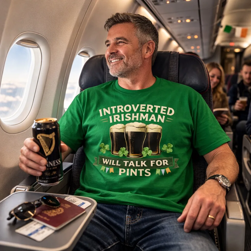 Introverted Irishman T-Shirt | Will Talk for Pints - Image 9