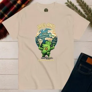 Ireland Carrying The World Atlas T-Shirt – product view