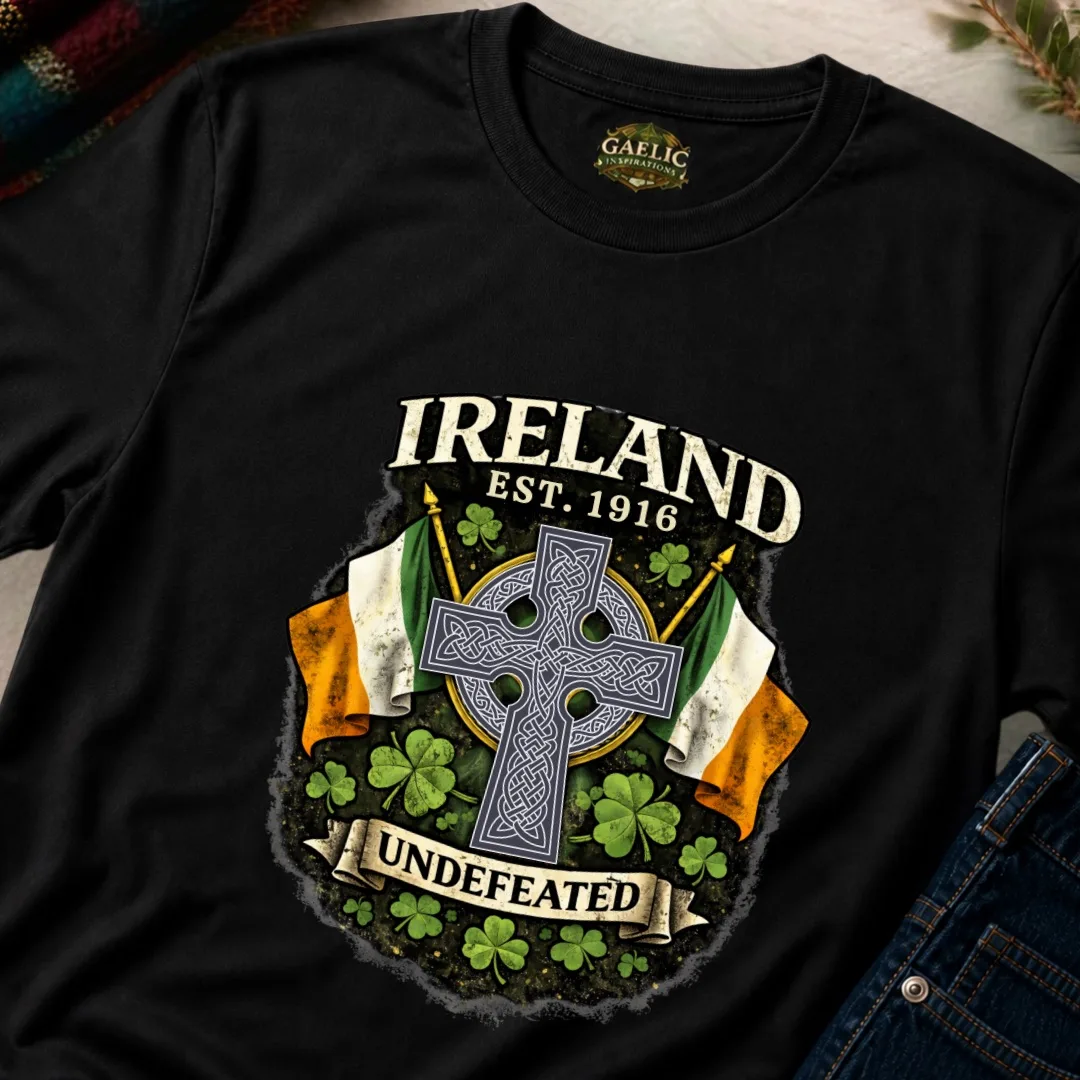 Ireland Undefeated Celtic Cross T-Shirt - Image 2