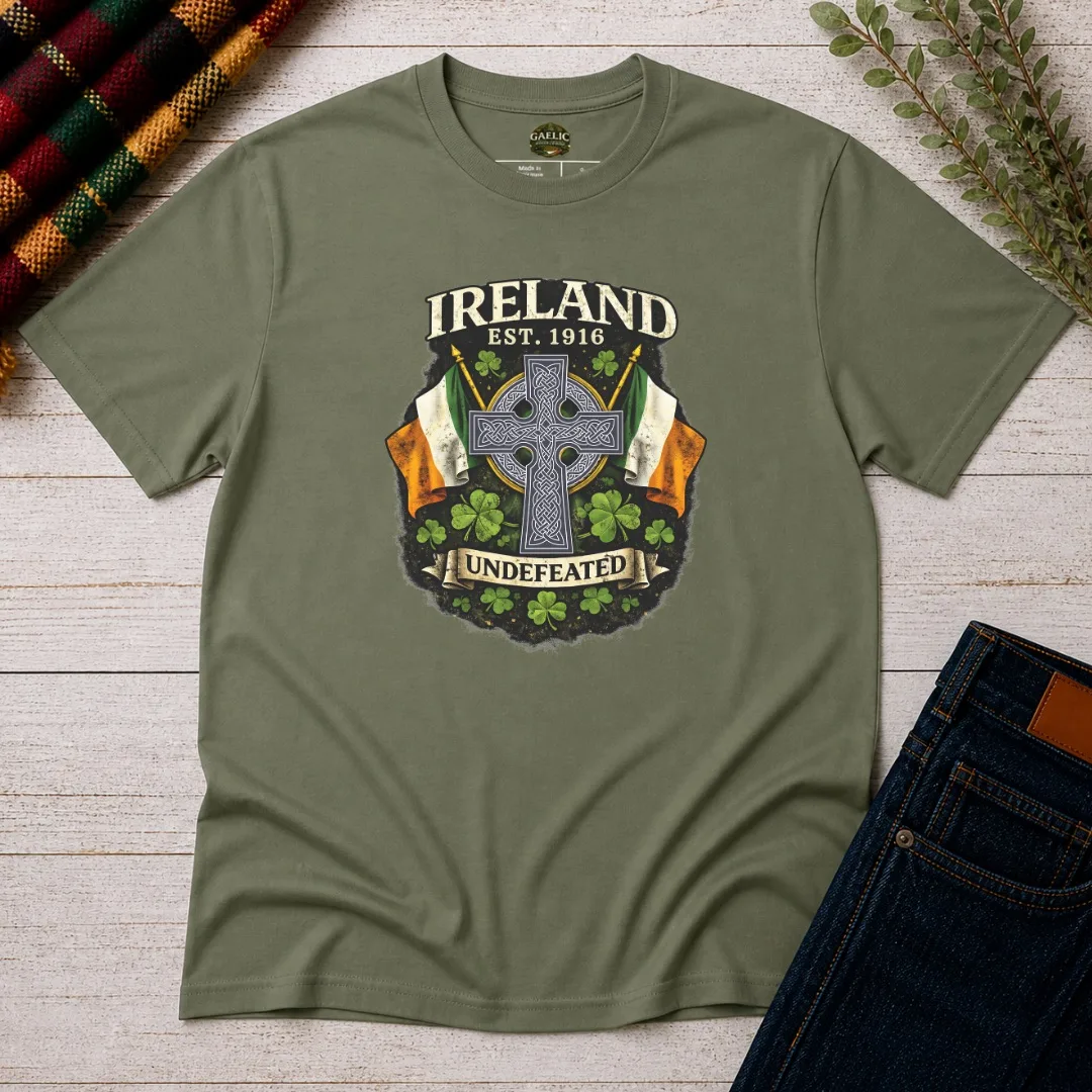 Ireland Undefeated Celtic Cross T-Shirt - Image 4