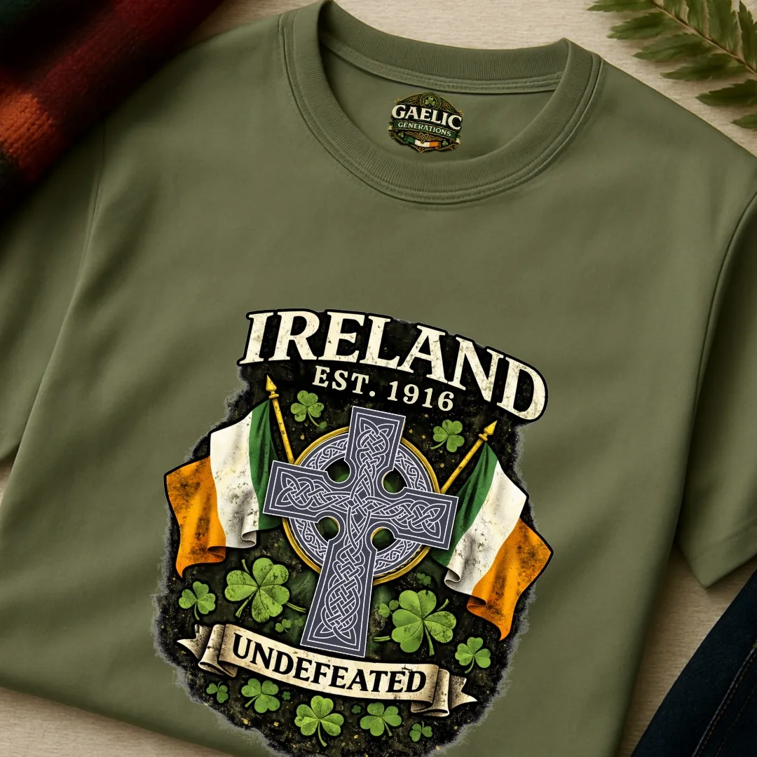 Ireland Undefeated Celtic Cross T-Shirt - Image 5