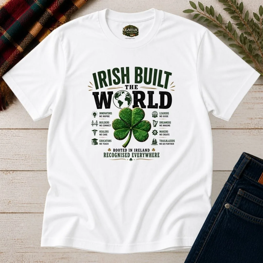 Irish Built The World Diaspora T-Shirt – product view