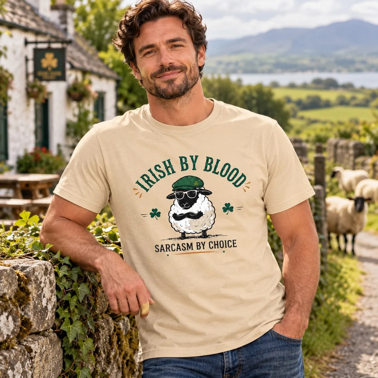 Irish By Blood, Sarcasm By Choice T-Shirt - Image 9