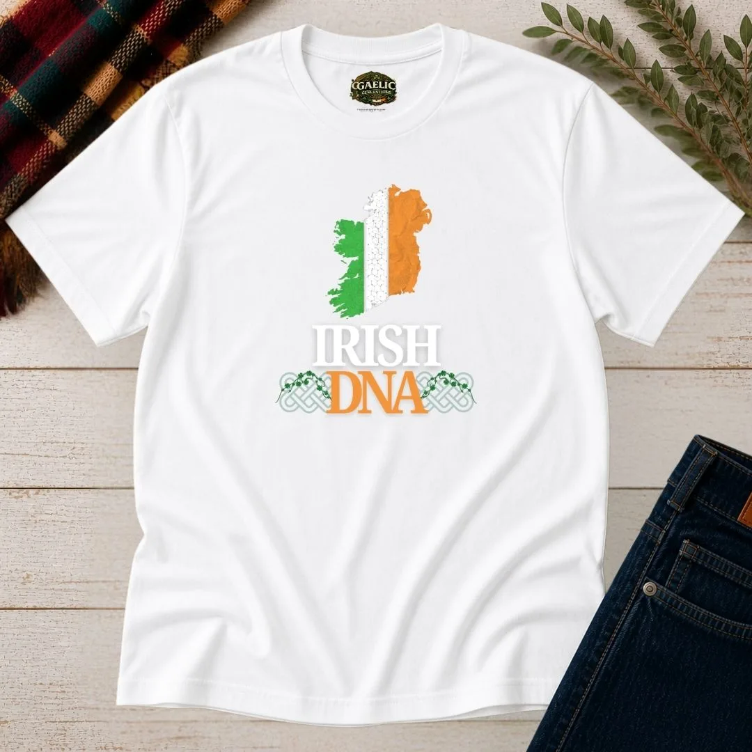 Irish DNA Unisex T-Shirt — Ireland Map Tricolour