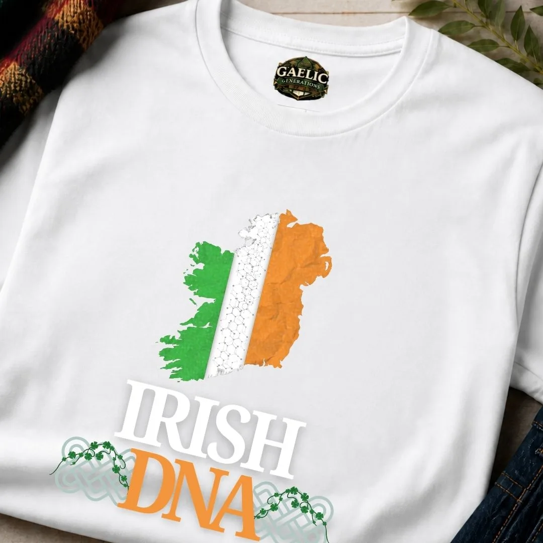 Irish DNA Unisex T-Shirt — Ireland Map Tricolour - Image 2