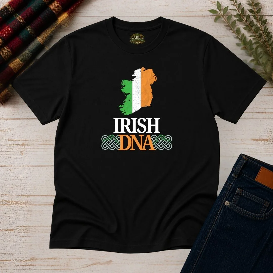 Irish DNA Unisex T-Shirt — Ireland Map Tricolour - Image 7