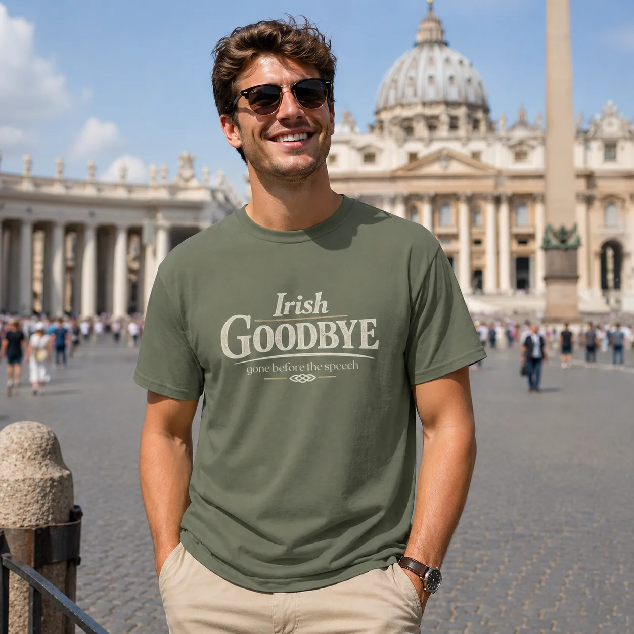 Irish Goodbye T-Shirt – Gone Before The Speech Tee - Image 3