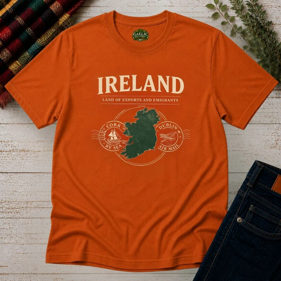 IRELAND | Land of Exports and Emigrants T-Shirt – Gaelic Generations