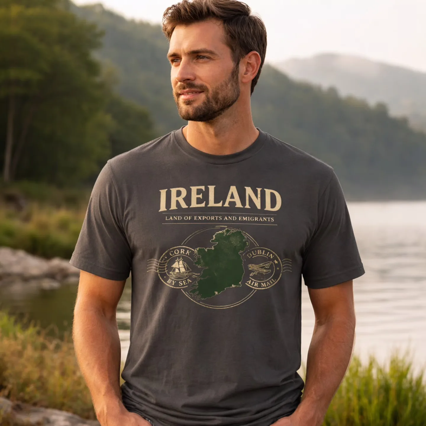 IRELAND | Land of Exports and Emigrants T-Shirt - Image 7