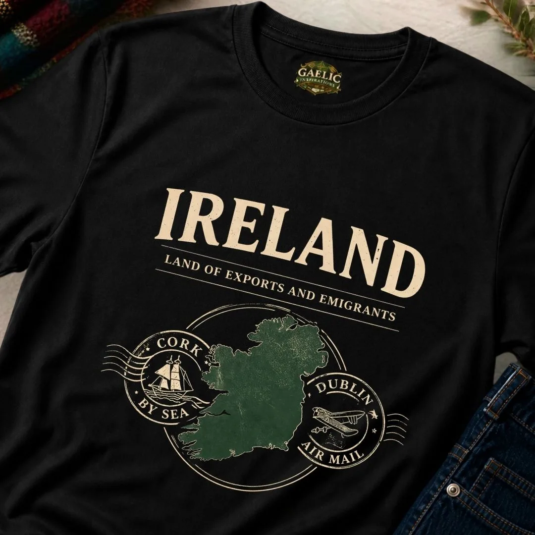 IRELAND | Land of Exports and Emigrants T-Shirt - Image 9