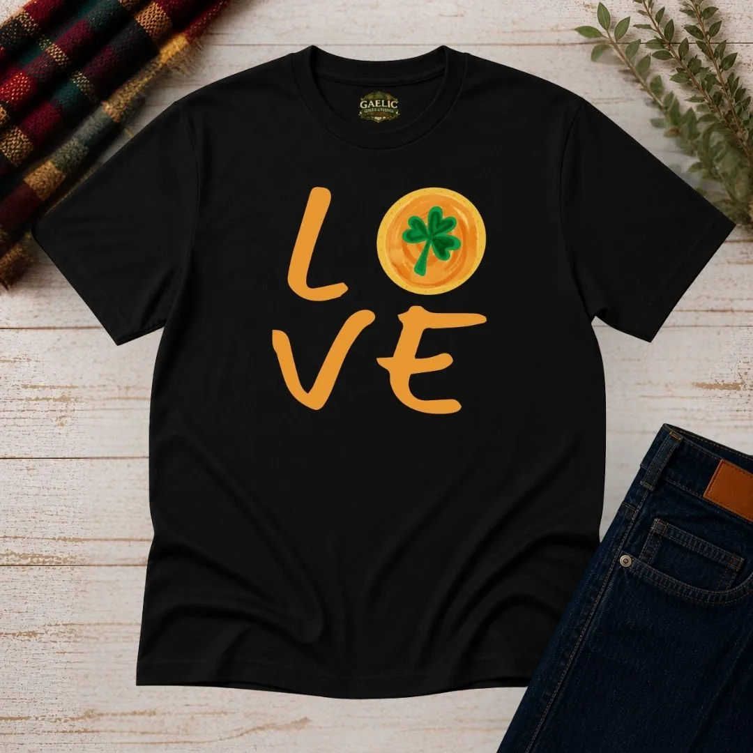 Irish Love T-Shirt | Shamrock Heart Graphic Tee - Image 5