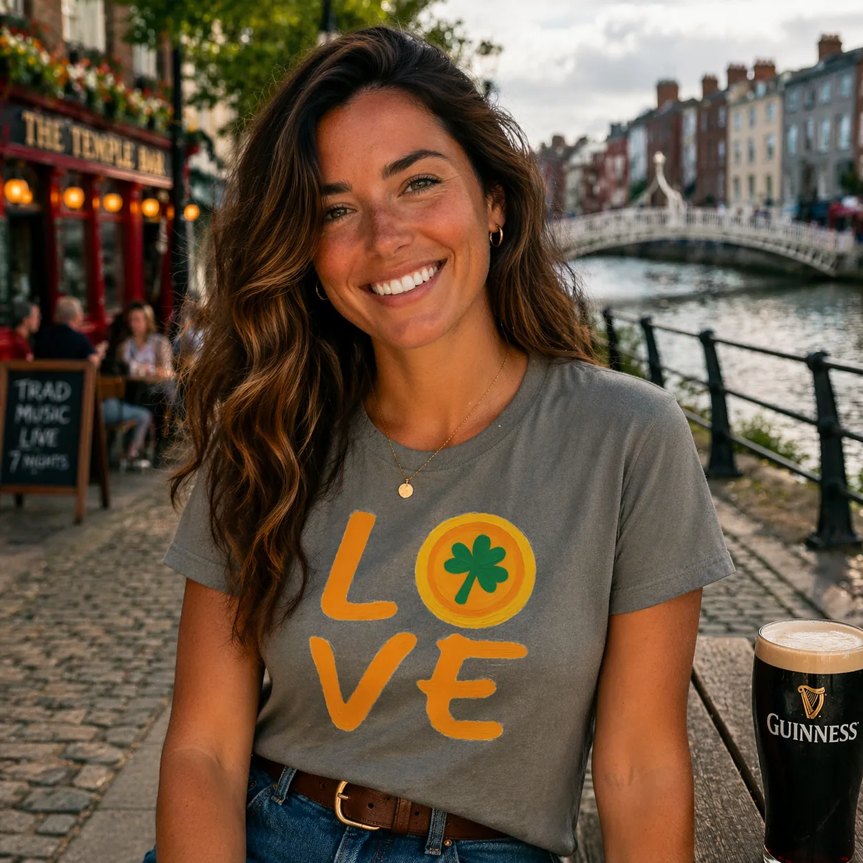 Irish Love T-Shirt | Shamrock Heart Graphic Tee - Image 10