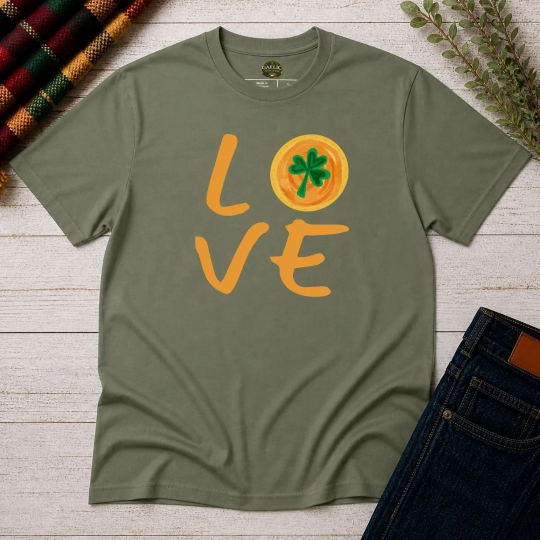 Irish Love T-Shirt | Shamrock Heart Graphic Tee - Image 11