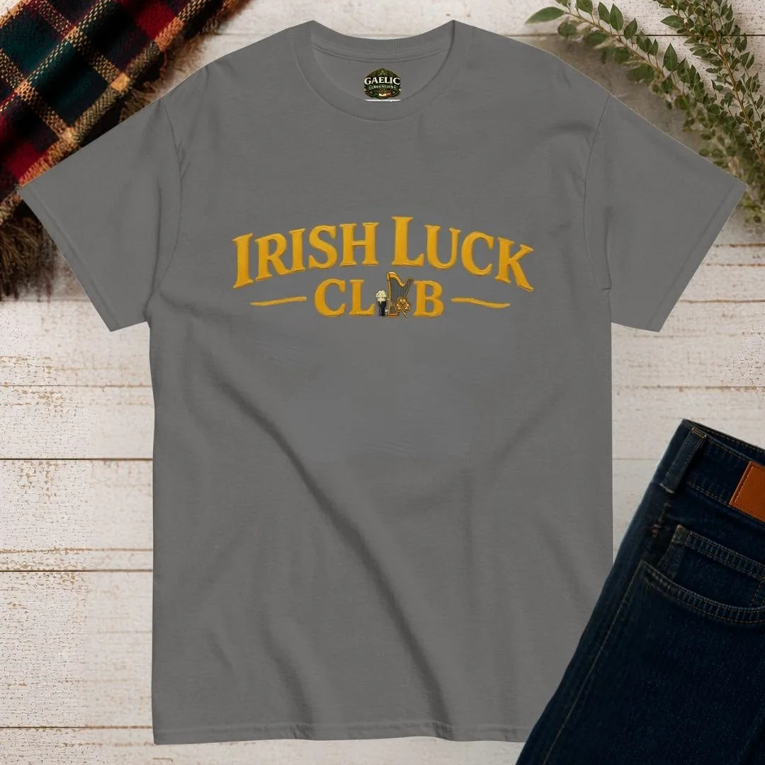 Irish Luck Club T-Shirt – Premium Gold Script Irish Heritage Tee - Image 8