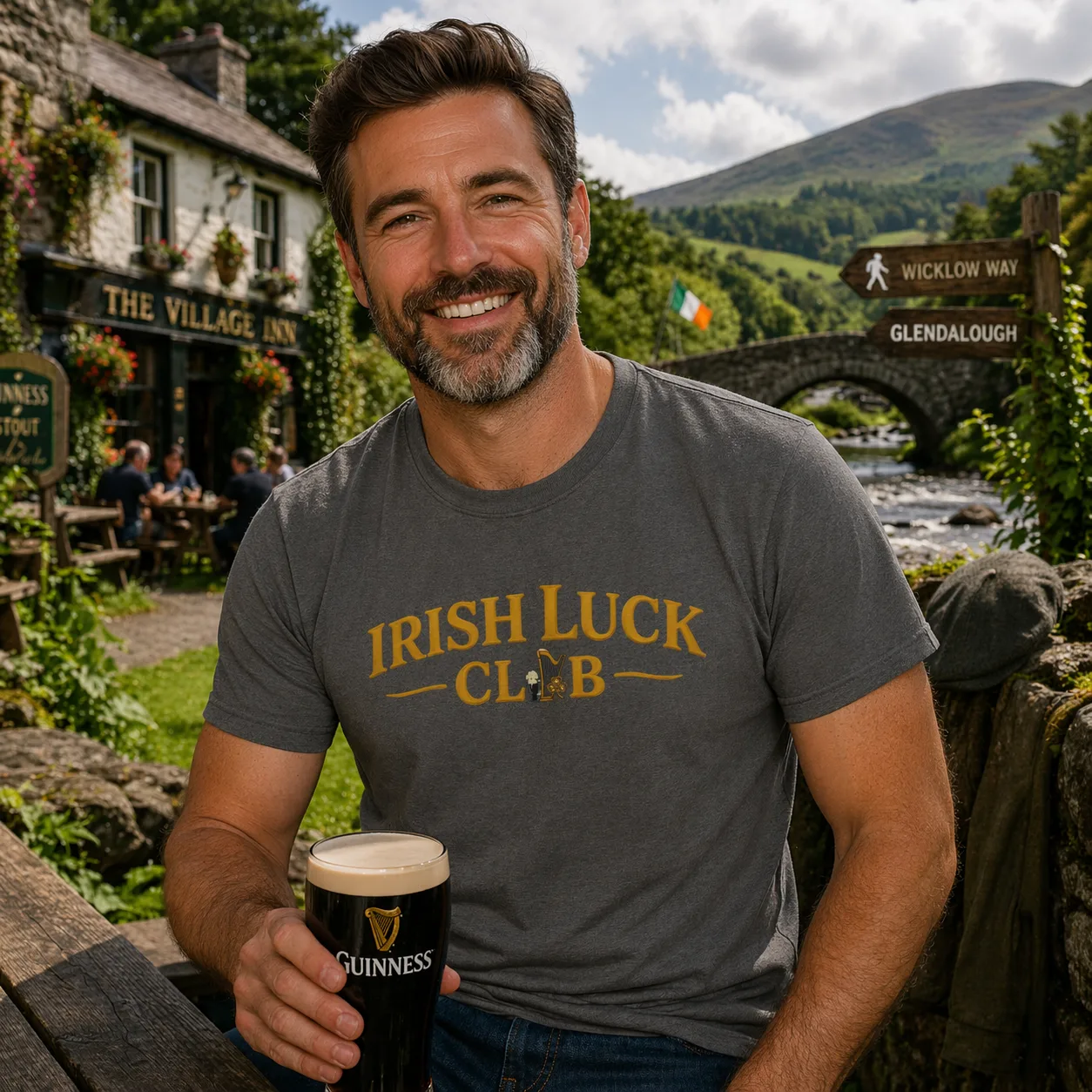 Irish Luck Club T-Shirt – Premium Gold Script Irish Heritage Tee - Image 10