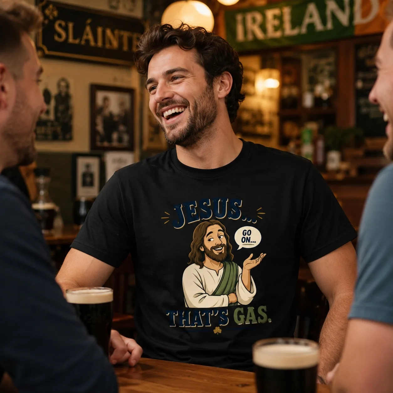 Jesus… That’s Gas T-Shirt | Go On… - Image 6