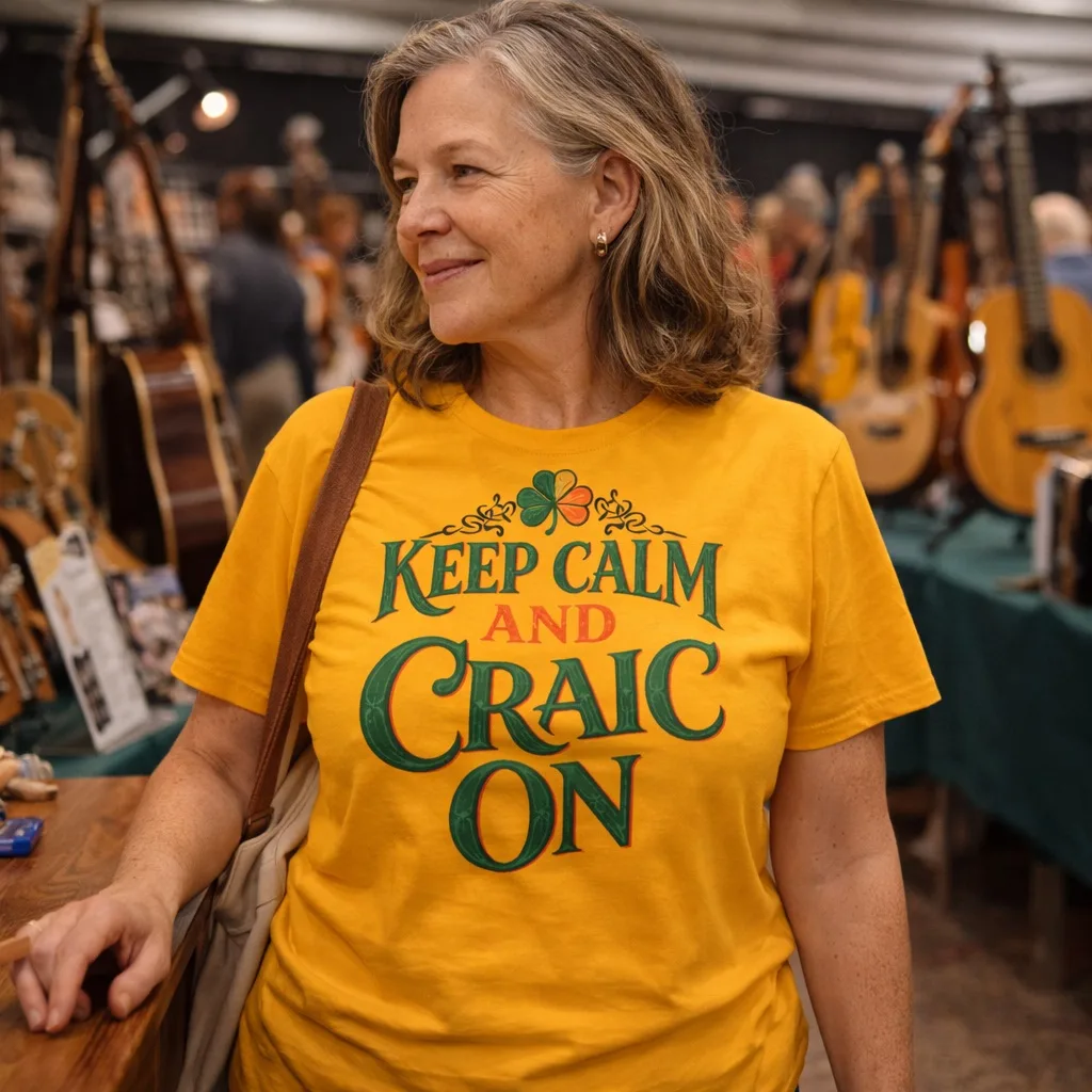 Keep Calm and Craic On Irish T-Shirt - Image 4