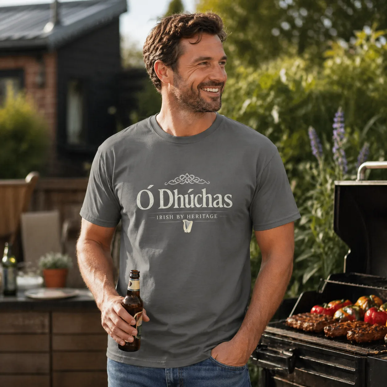 Ó Dhúchas T-Shirt – Irish By Heritage Tee - Image 3