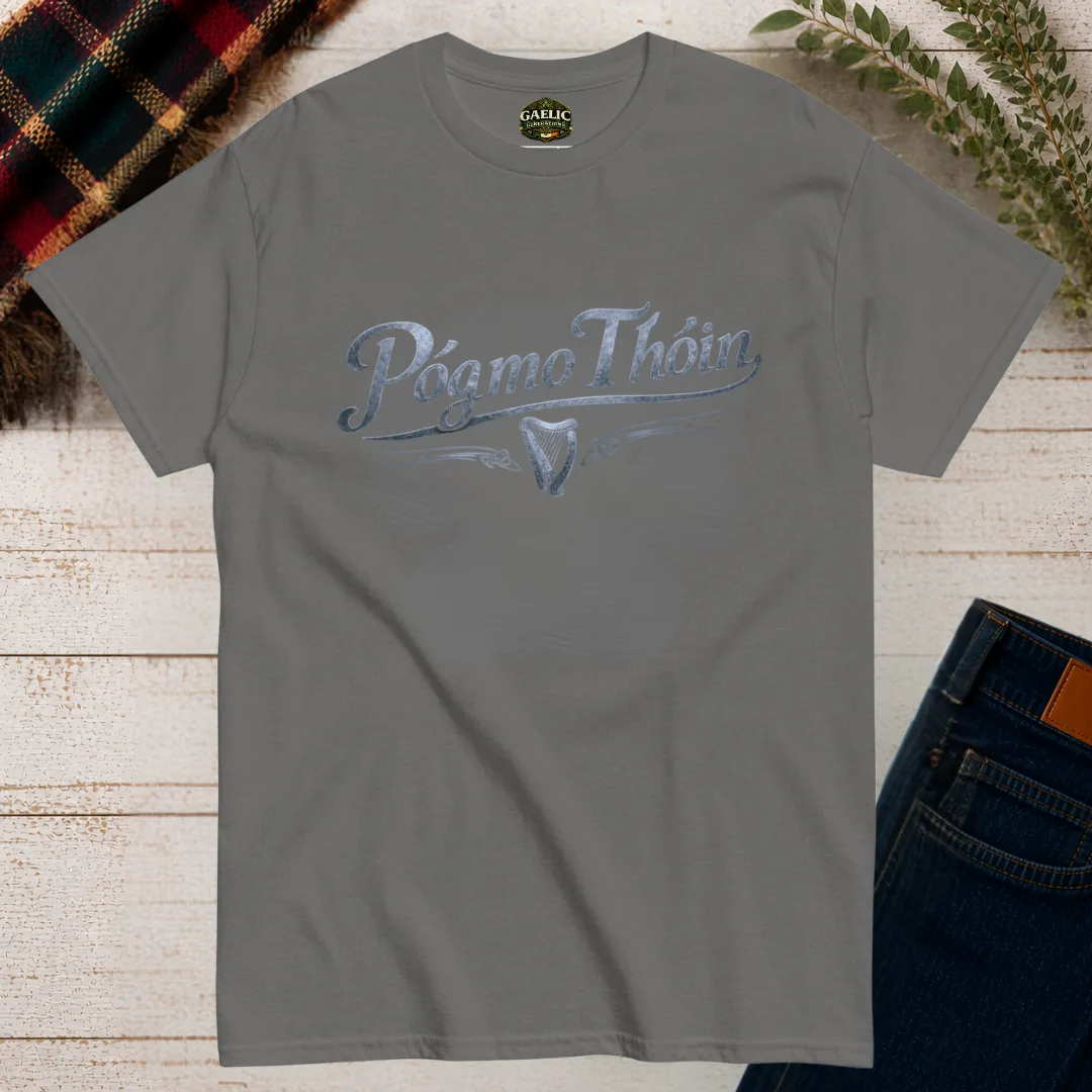 Póg Mo Thóin T-Shirt Charcoal – Gaelic Generations