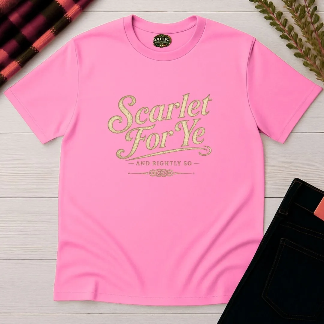 Scarlet For Ye Irish Humour T-Shirt - Image 2