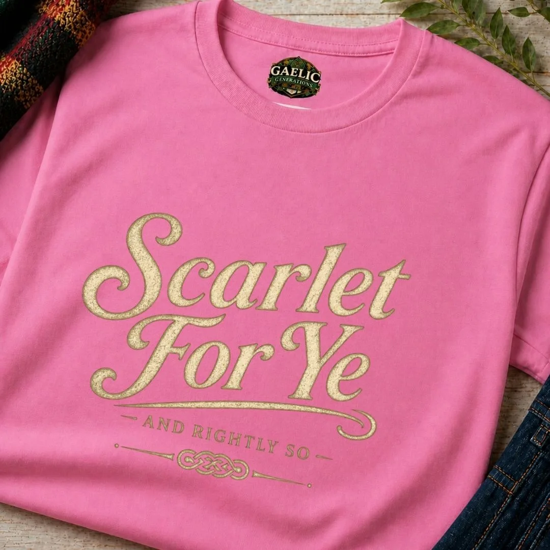 Scarlet For Ye Irish Humour T-Shirt - Image 3