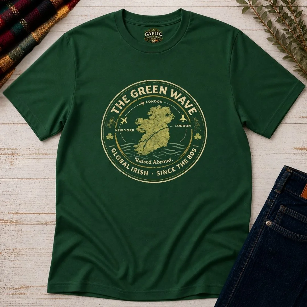 The Green Wave Global Irish Unisex T-shirt - Image 2