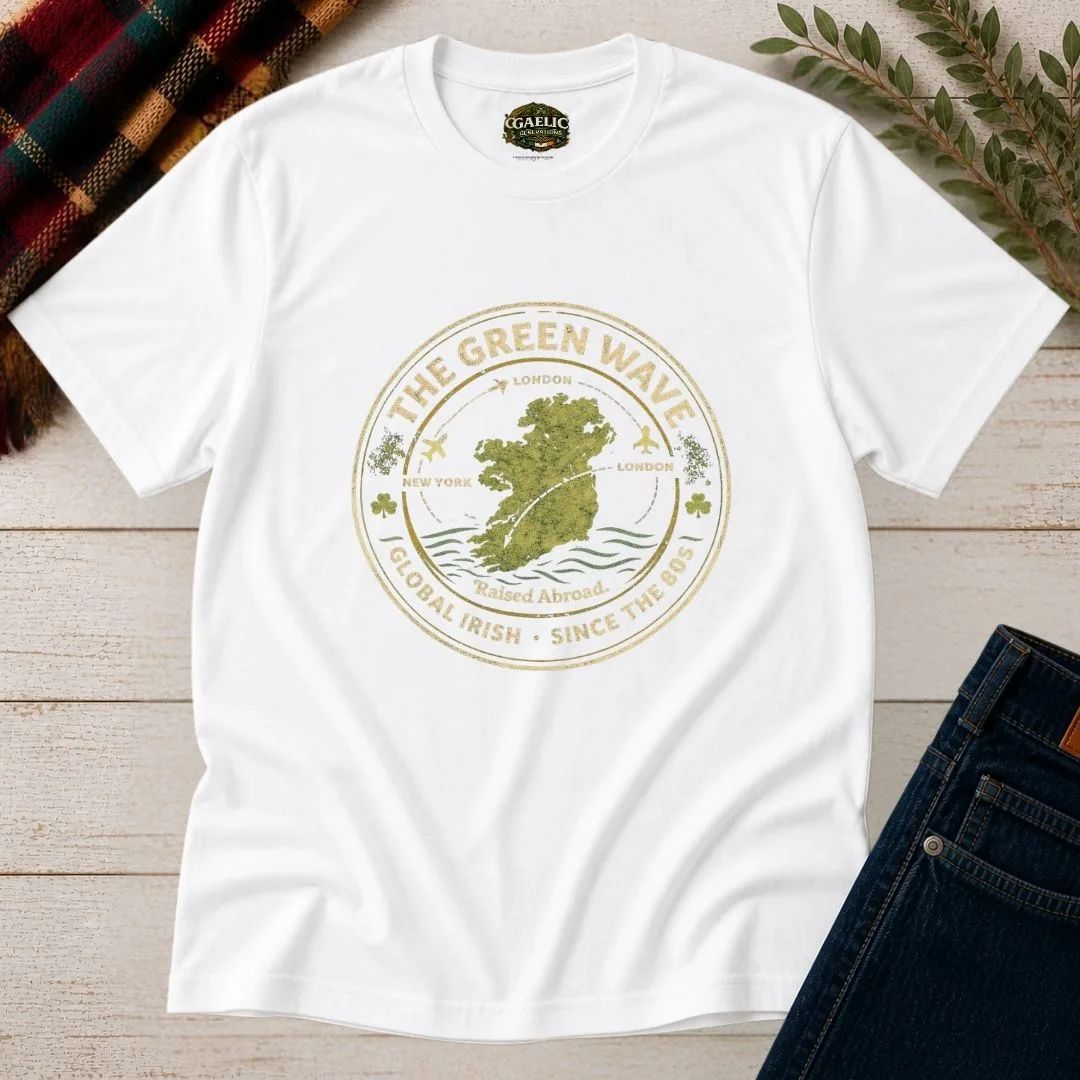 The Green Wave Global Irish Unisex T-shirt - Image 8