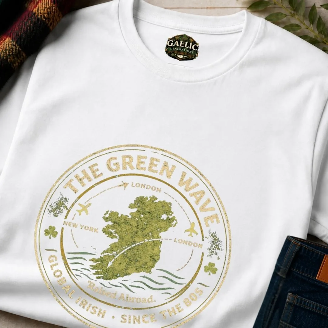 The Green Wave Global Irish Unisex T-shirt - Image 9