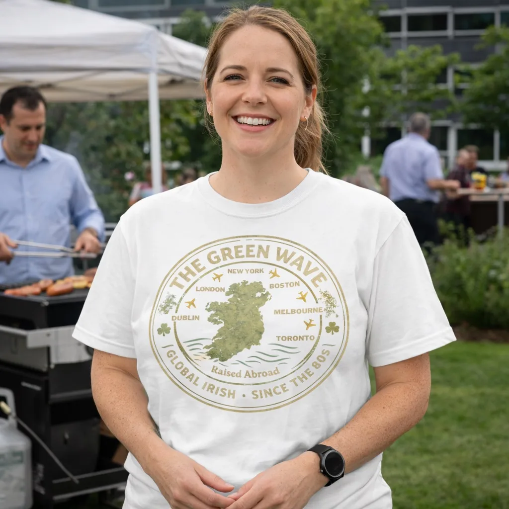 The Green Wave Global Irish Unisex T-shirt - Image 10