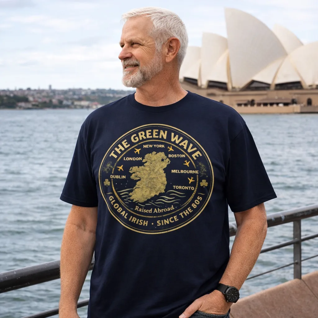 The Green Wave Global Irish Unisex T-shirt - Image 13